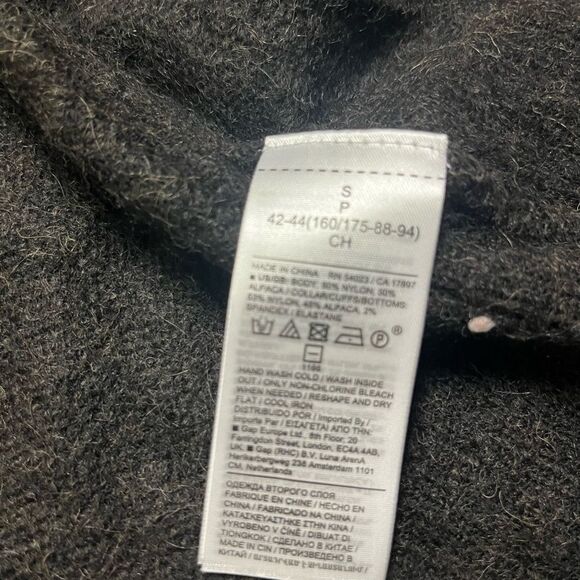 Banana Republic Chocolate Dark Brown Alpaca Cardigan NWOT Size S - Picture 4 of 5